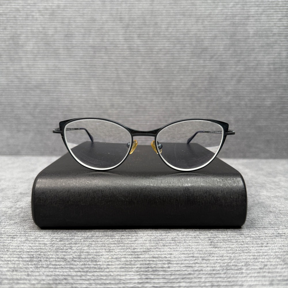 C-Zone W3219 Black Metal Cat Eye Y2K Eyeglasses Frames Netherlands Col.60 47mm